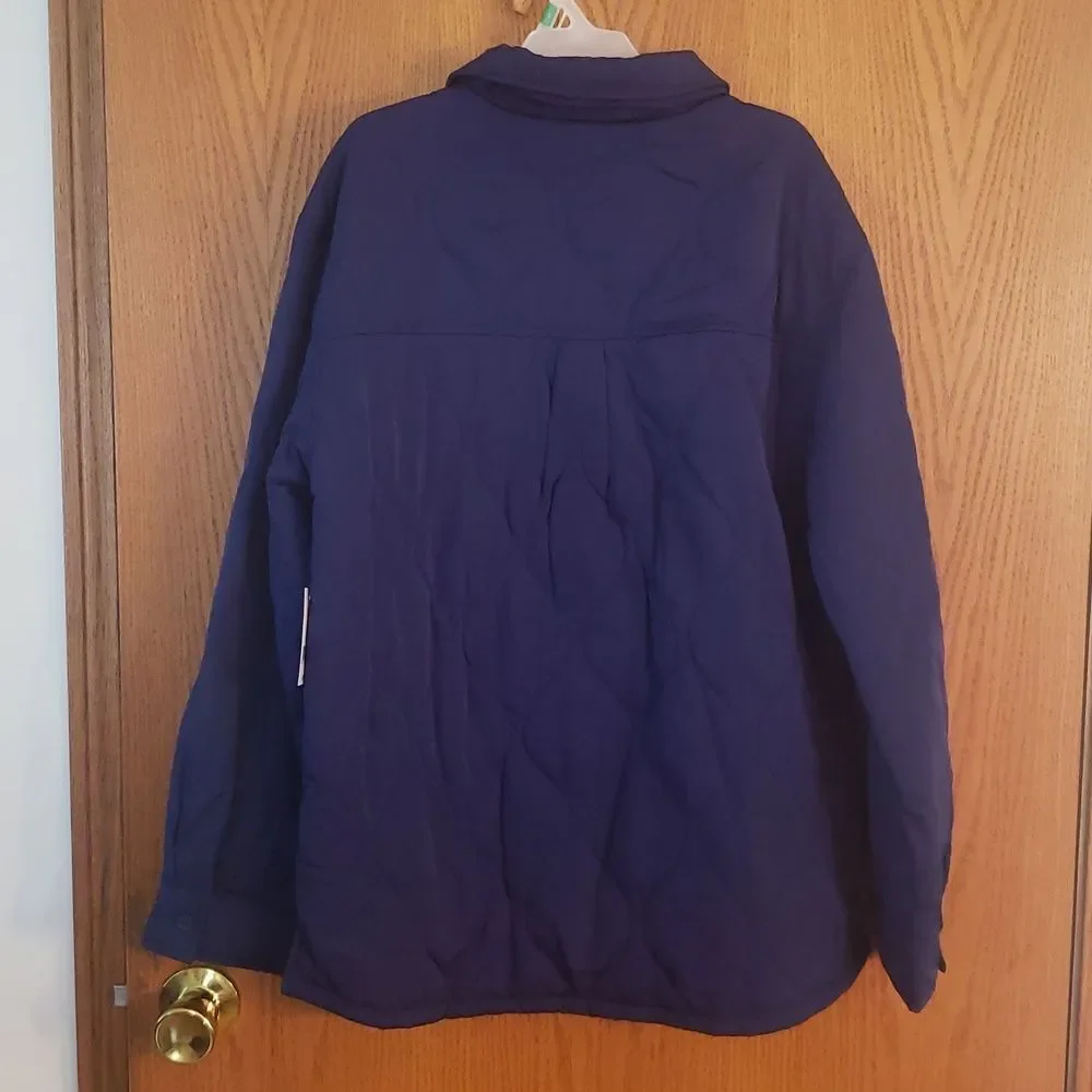 NWT Navy Blue dip Lightweight Quilted Lined Jacket Coat Youth Sz XL (16)